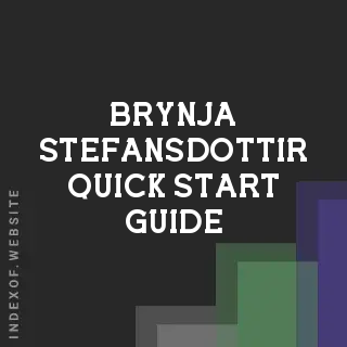Brynja Stefansdottir Quick Start Guide | Indexof