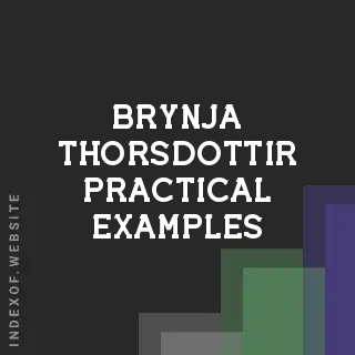 Brynja Thorsdottir Practical Examples | Indexof