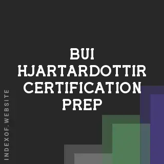 Bui Hjartardottir Certification Prep | Indexof