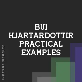 Bui Hjartardottir Practical Examples | Indexof