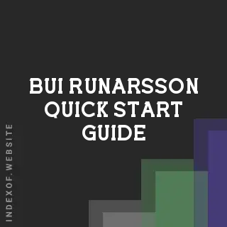 Bui Runarsson Quick Start Guide | Indexof