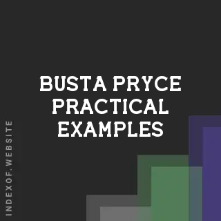 Busta Pryce Practical Examples | Indexof