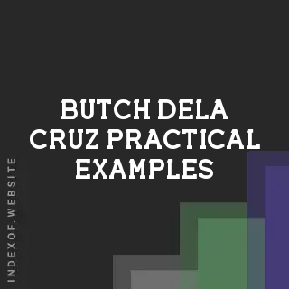 Butch Dela Cruz Practical Examples | Indexof