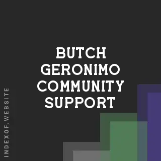 Butch Geronimo Community Support | Indexof