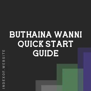 Buthaina Wanni Quick Start Guide | Indexof