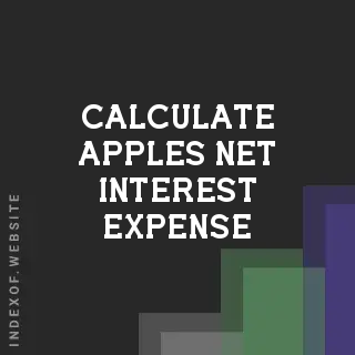 How to Calculate Apple's Net Interest Expense for Fiscal Year 2025