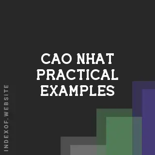 Cao Nhat Practical Examples | Indexof