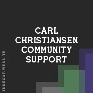 Carl Christiansen Community Support | Indexof