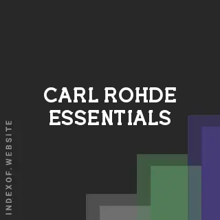 Carl Rohde Essentials | Indexof