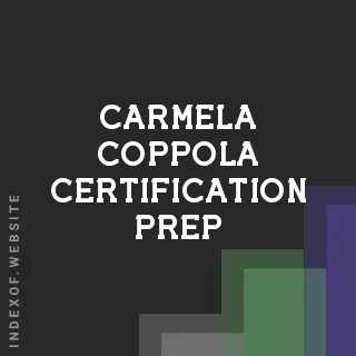Carmela Coppola Certification Prep | Indexof
