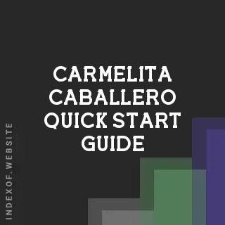 Carmelita Caballero Quick Start Guide | Indexof