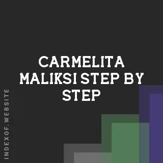 Carmelita Maliksi Step-by-Step | Indexof