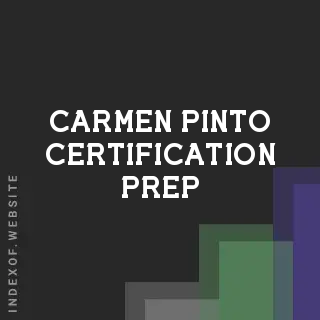 Carmen Pinto Certification Prep | Indexof