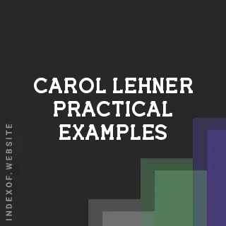 Carol Lehner Practical Examples | Indexof