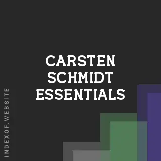 Carsten Schmidt Essentials | Indexof