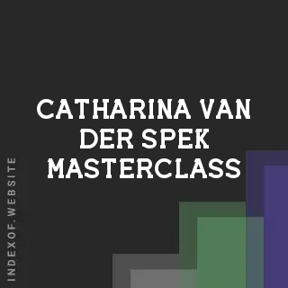 Catharina van der Spek Masterclass | Indexof