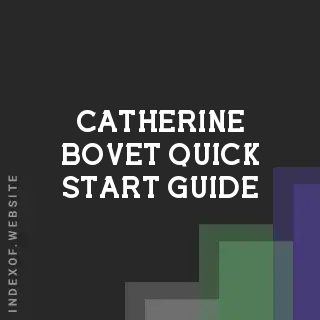 Catherine Bovet Quick Start Guide | Indexof