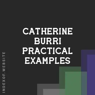 Catherine Burri Practical Examples | Indexof