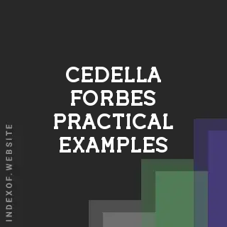 Cedella Forbes Practical Examples | Indexof