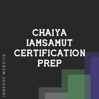 Chaiya Iamsamut Certification Prep | Indexof