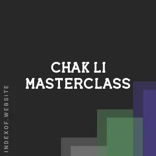 Chak Li Masterclass | Indexof