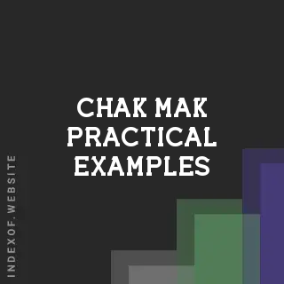 Chak Mak Practical Examples | Indexof