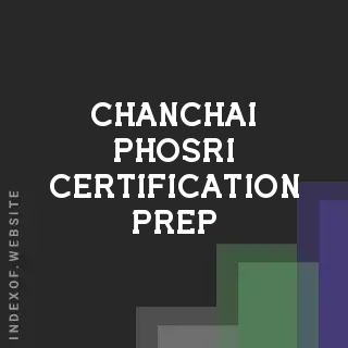 Chanchai Phosri Certification Prep | Indexof