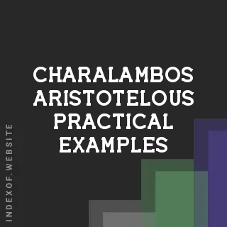 Charalambos Aristotelous Practical Examples | Indexof