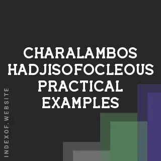 Charalambos Hadjisofocleous Practical Examples | Indexof