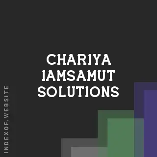 Chariya Iamsamut Solutions | Indexof