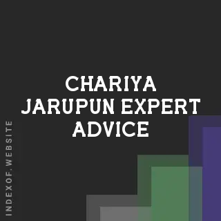 Chariya Jarupun Expert Advice | Indexof