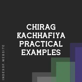 Chirag Kachhafiya Practical Examples | Indexof