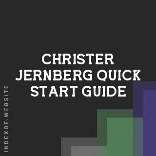 Christer Jernberg Quick Start Guide | Indexof