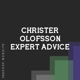 Christer Olofsson Expert Advice | Indexof