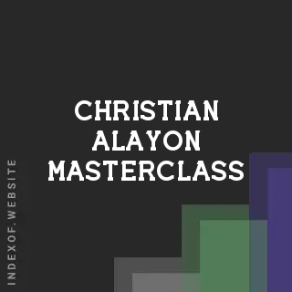 Christian Alayon Masterclass | Indexof