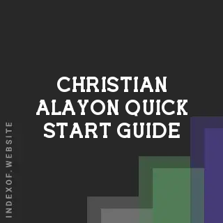 Christian Alayon Quick Start Guide | Indexof