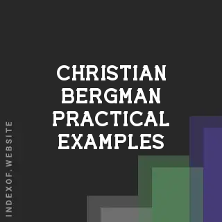 Christian Bergman Practical Examples | Indexof