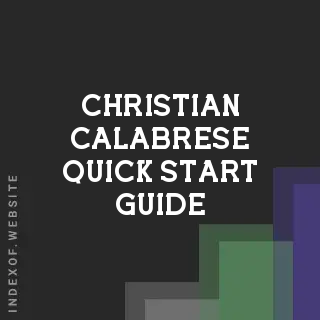 Christian Calabrese Quick Start Guide | Indexof