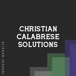 Christian Calabrese Solutions | Indexof