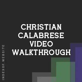 Christian Calabrese Video Walkthrough | Indexof