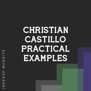 Christian Castillo Practical Examples | Indexof