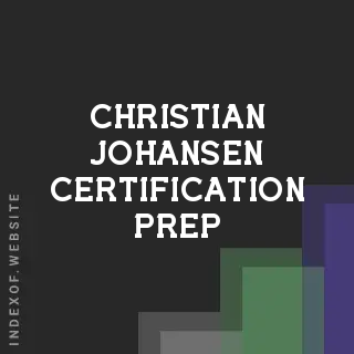 Christian Johansen Certification Prep | Indexof