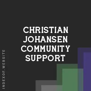 Christian Johansen Community Support | Indexof