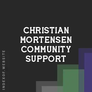 Christian Mortensen Community Support | Indexof