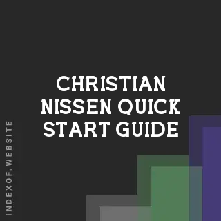 Christian Nissen Quick Start Guide | Indexof