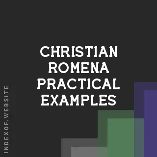 Christian Romena Practical Examples | Indexof