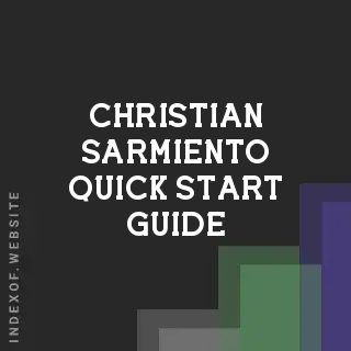 Christian Sarmiento Quick Start Guide | Indexof