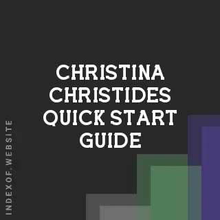 Christina Christides Quick Start Guide | Indexof
