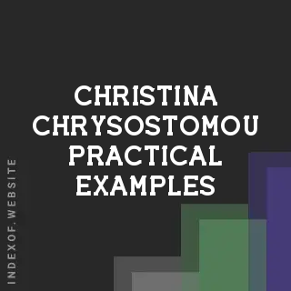 Christina Chrysostomou Practical Examples | Indexof