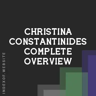 Christina Constantinides Complete Overview | Indexof